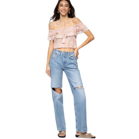 Re/Done Comfy 90s High Waist Straight Leg Jeans